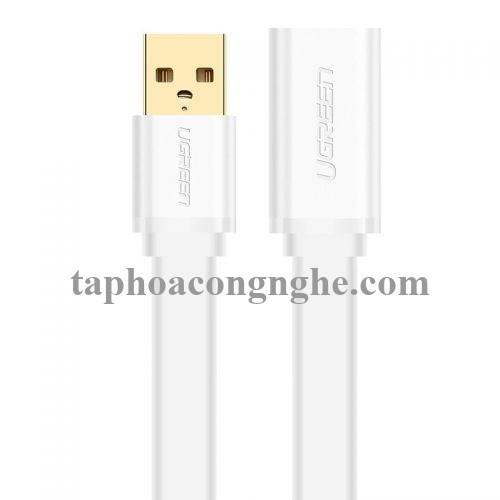 Ugreen 40329 0.5M màu Trắng Cáp tín hiệu nối dài USB 2.0 lõi thuần đồng dáng dẹt US103 30040329